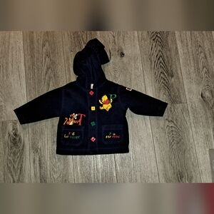 Vintage 90's The Disney Store Unisex Button Down Winnie The Pooh Fleece, 6M